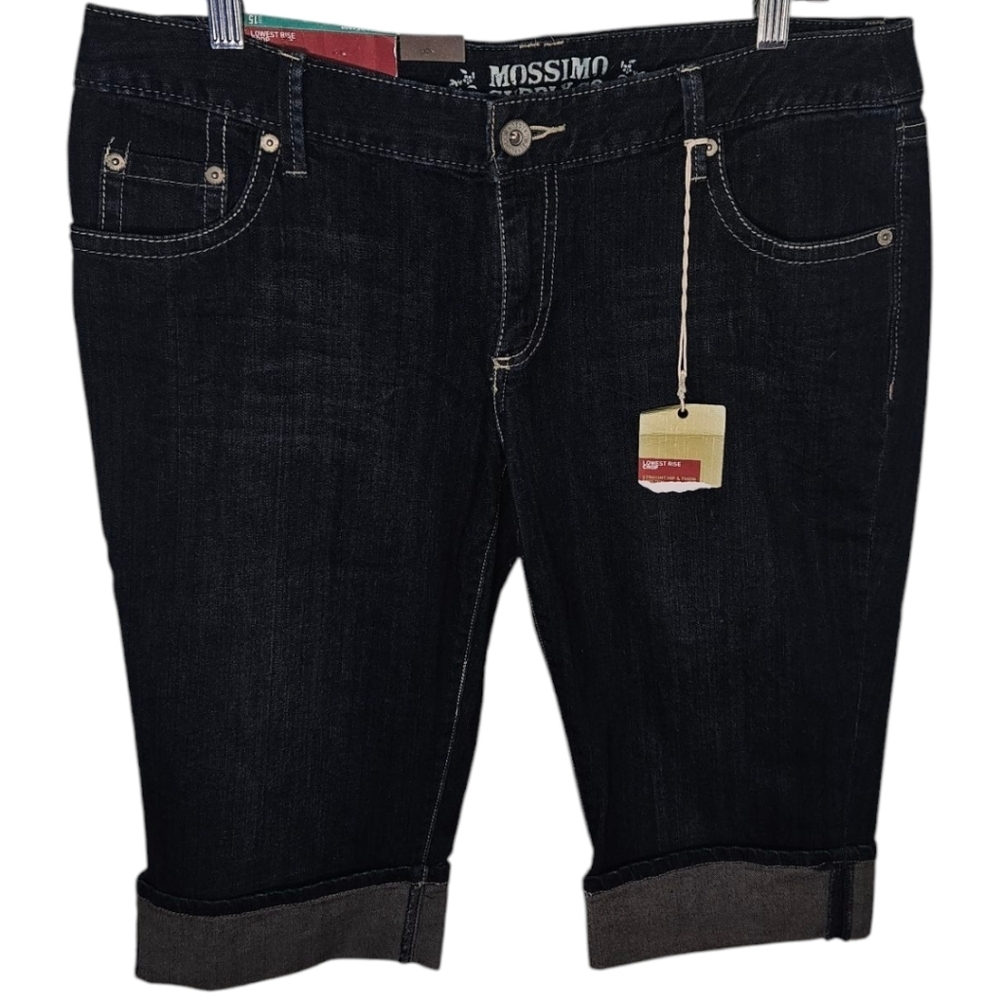 NWT Mossimo Supply Co. Lowest Rise Crop Straight Hip & Thigh Stretch Jeans